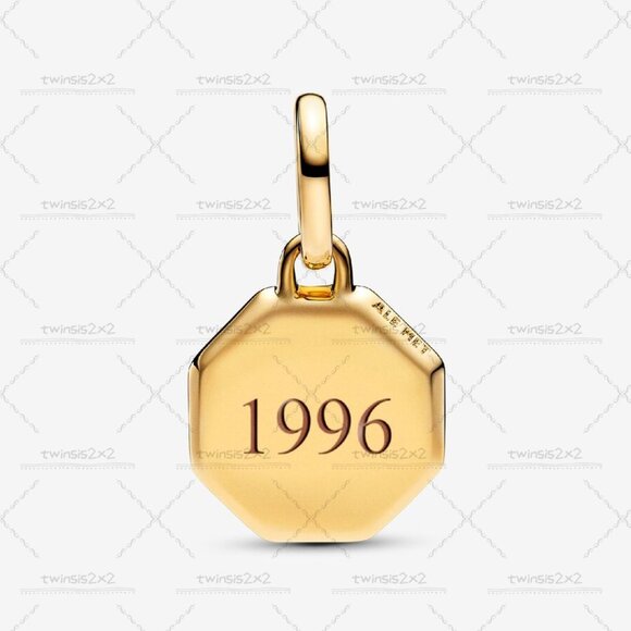 Pandora Blue Engravable Mini Medallion Charm - Picture 4 of 7